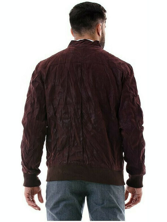 Staff Toledo Herren Winter Jacke Leder Burgundisch