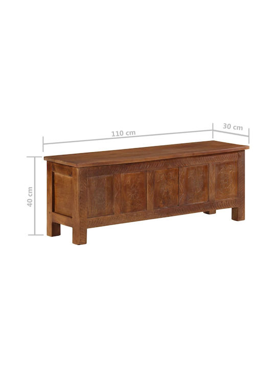 vidaXL Wooden Decorative Trunk Coffee 110x30x40cm