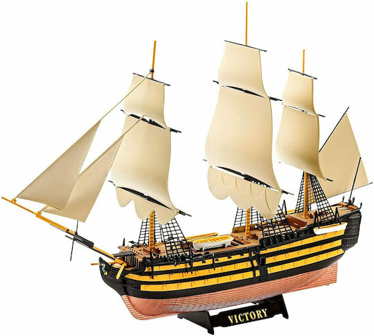 Revell HMS Victory Modeling Figure Ship 45 Pieces in Scale 1:450 with Glue and Paints 22.4x15.1x5cm.
