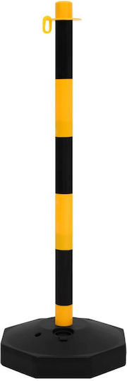 vidaXL Plastic Traffic Column Signage in Yellow Colour 28x28cm