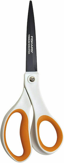 Fiskars Titanium Nonstick Ψαλίδι 21εκ. με Μεταλλική Λεπίδα Λευκό 1τμχ