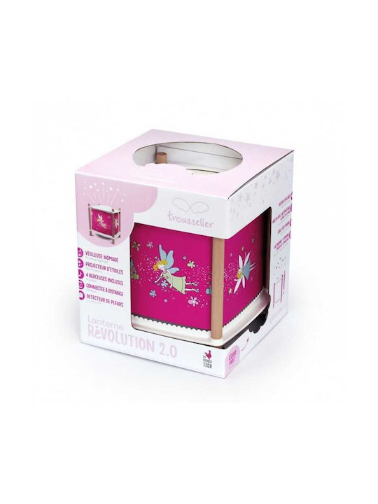 Trousselier Led Περιστρεφόμενο Παιδικό Φωτιστικό Projector Princess με Προβολή Αστεριών Ροζ