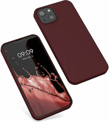 KWmobile Rubberized Umschlag Rückseite Silikon Rhubarb Red (iPhone 13) 55948.209