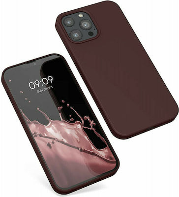 KWmobile Slim Rubberized Silicone Back Cover Tawny Red (iPhone 13 Pro Max)