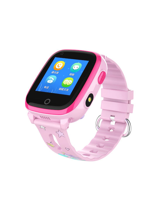 Wonlex Kinder Smartwatch mit Kautschuk/Plastik Armband Rosa