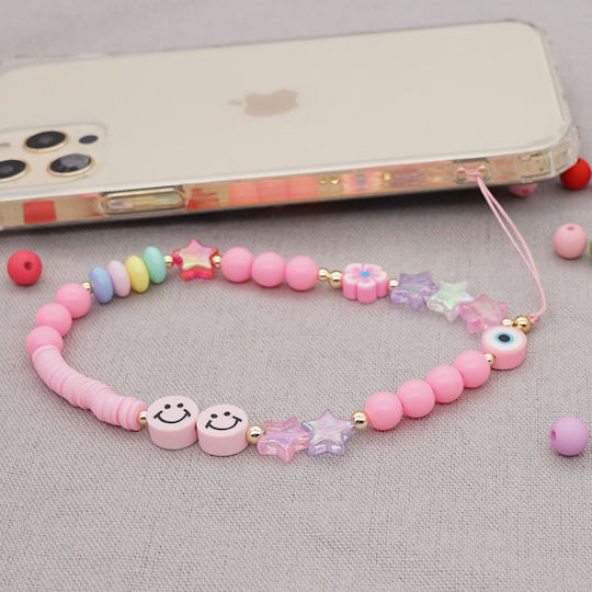Pink Smile Каишка за китката за Мобилни Телефони Розов 150535 JWC05
