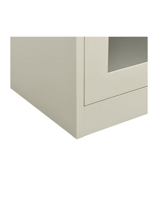 Kleiderschrank Büro mit Schloss Ανοιχτό Γκρι 90x40x70cm