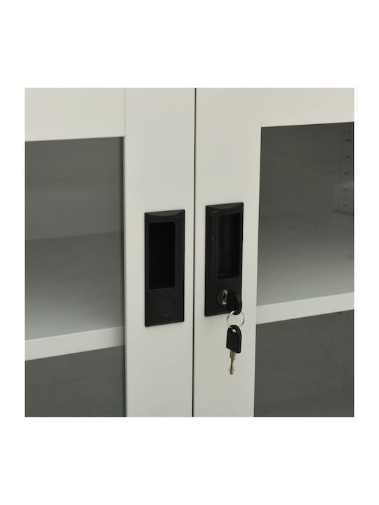 Kleiderschrank Büro mit Schloss Ανοιχτό Γκρι 90x40x70cm