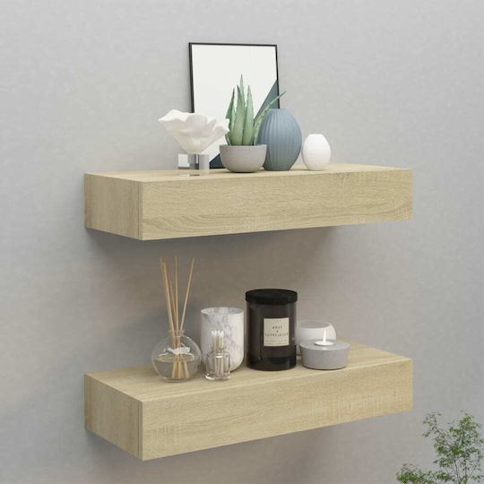 Regal Wand Oak 2pcs 60x23.5x10cm