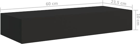 Ράφια Μαύρο (2τμχ) 60x23.5x10εκ.