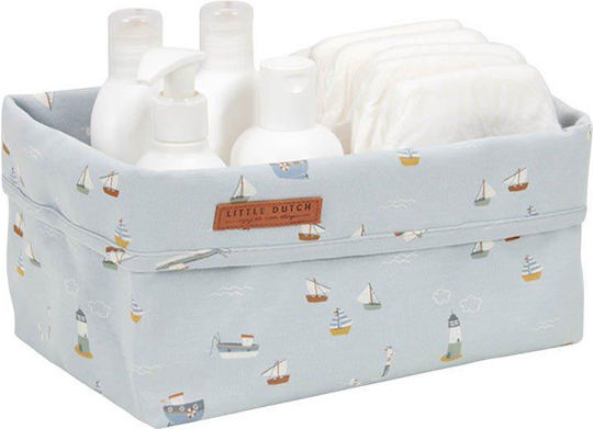 Little Dutch Бебешка кошница за козметика Sailors Bay Rectangle Светлосин 1бр