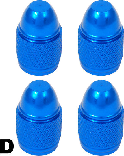 Onyx Car Tire Valve Caps Red 4pcs