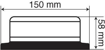 Lampa Auto-Leuchtturm LED 12 / 24V 15cm mit Orange Beleuchtung