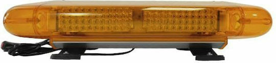 GloboStar Car Signaling Bar LED 10 - 30V Waterproof 58.5cm with Orange Lighting