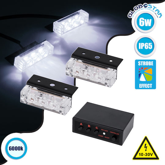 GloboStar Car Signaling Bar LED 10 - 30V Waterproof with White Lighting