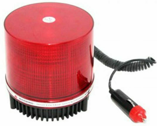 Auto Gs Φάρος Αυτοκινήτου 12V 10cm με Κόκκινο Φωτισμό