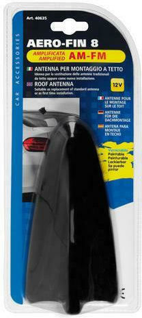 Lampa Car Antenna Roof Aero-Fin 8 Shark for Radio with Amplifier in Black Color