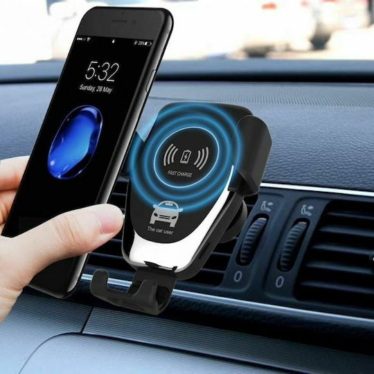 Wireless Charger Holder Car Mobile Mount 4-6 Inches with Adjustable Hooks Black