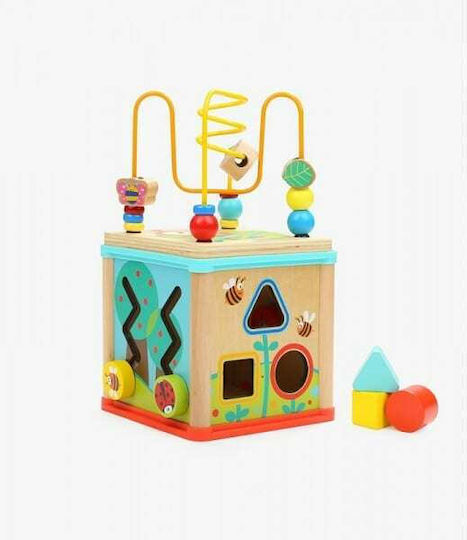 Top Bright Jucărie de Sortare a Formelor Center Cube din Lemn pentru 12++ Luni