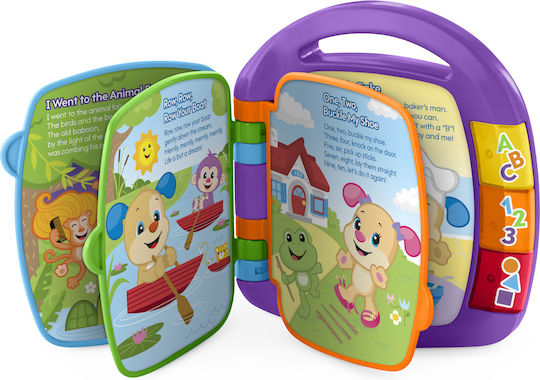 Fisher Price Activity Book Laugh & Learn Educational Book with Music, Light, and Sounds for 6++ Months