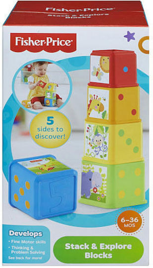 Fisher Price Παιχνίδι Στοίβαξης Stack & Explore Blocks για 6+ Μηνών