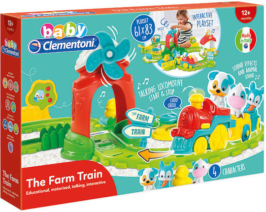 Baby Clementoni Vehicle Train on the Farm with Sounds for 12++ Months