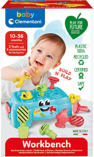 Baby Clementoni Играчка с чукче Работна маса със светлина за 10++ месеца
