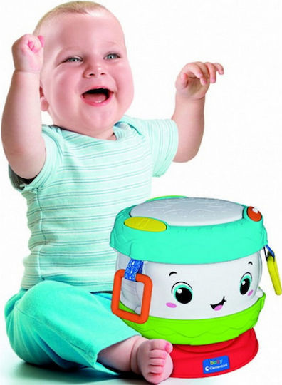 Baby Clementoni Musical Instrument Activity Baby Drum with Music for 10++ Months