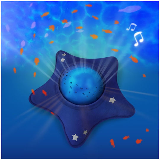 Pabobo Παιχνίδι Ύπνου Star Projector Calm Ocean από Ύφασμα με Φως και Ήχους για Νεογέννητα