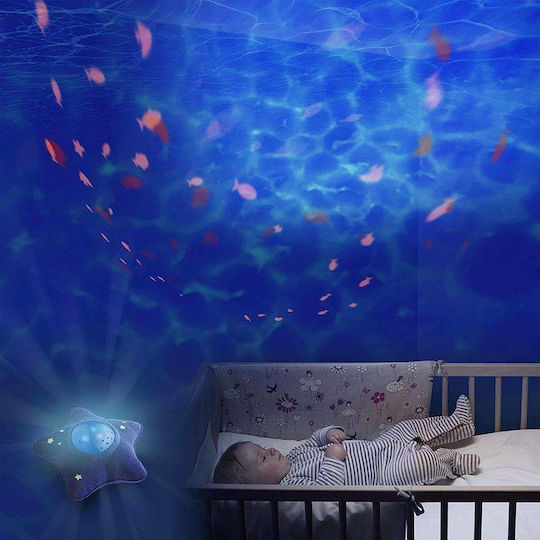 Pabobo Παιχνίδι Ύπνου Star Projector Calm Ocean από Ύφασμα με Φως και Ήχους για Νεογέννητα