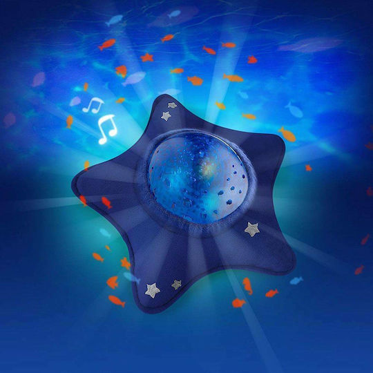 Pabobo Παιχνίδι Ύπνου Star Projector Calm Ocean από Ύφασμα με Φως και Ήχους για Νεογέννητα