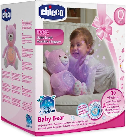 Chicco Sleep Toy First Dreams Baby Bear made of Fabric with Music for 0++ Months