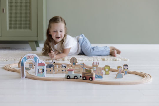 Little Dutch Vehicle Expansion for Train Set & Zoo made of Wood for 36++ Months