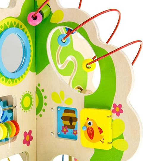 Tooky Toys Βρεφικό Παιχνίδι Περιστρεφόμενο Δέντρο Δραστηριοτήτων από Ξύλο για 24+ Μηνών