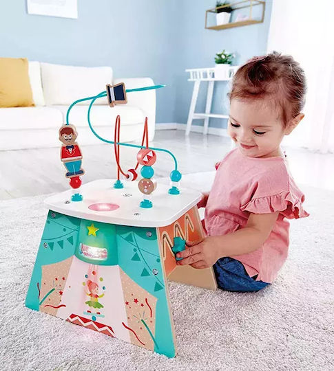 Hape Activity Cube Activity Cube Light-Up Circus made of Wood with Lights for 18++ Months