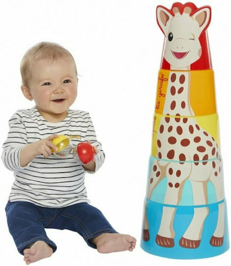 Sophie La Girafe Παιχνίδι Στοίβαξης Σόφι Καμηλοπάρδαλη Γιγαντιαίος Πύργος για 6+ Μηνών