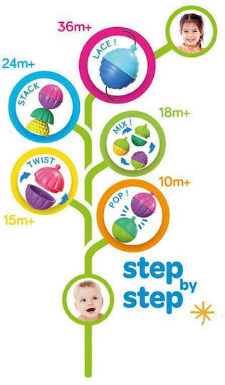 Lalaboom Βρεφικό Παιχνίδι Educational Beads 5 in 1 για 12+ Μηνών