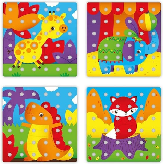 Quercetti Stacking Toy Jumbo Pegs & Pegboard for 12++ Months