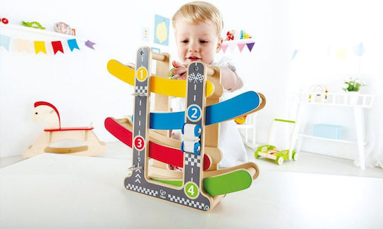 Hape Όχημα Κατρακύλα Αυτοκινήτων FastTrack από Ξύλο για 18+ Μηνών (Διάφορα Σχέδια) 1τμχ