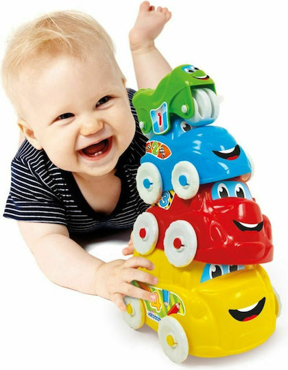 Baby Clementoni Stapelspielzeug Pyramide mit Autos mit Licht und Geräuschen für 6++ Monate