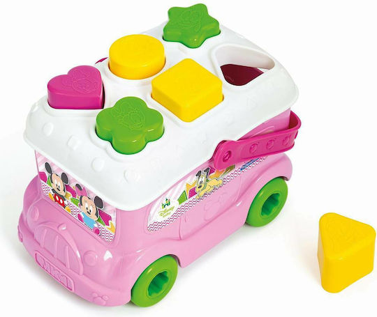 Baby Clementoni Παιχνίδι Ταξινόμησης Σχημάτων Baby Minnie Shape Sorter Bus για 10+ Μηνών