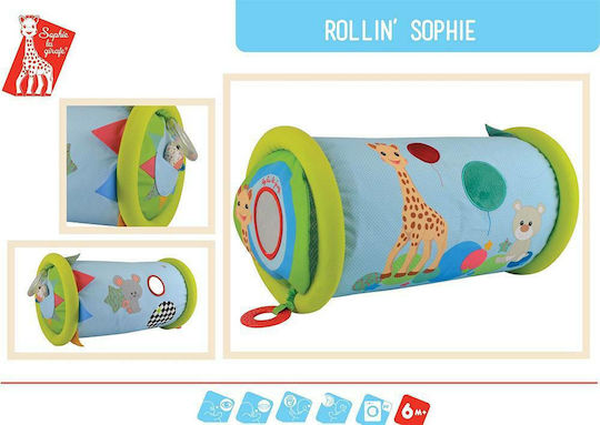 Sophie La Girafe Jucării de rostogolit și de târâre Sophie Rollin din Țesătură cu Sunete pentru 6++ Luni