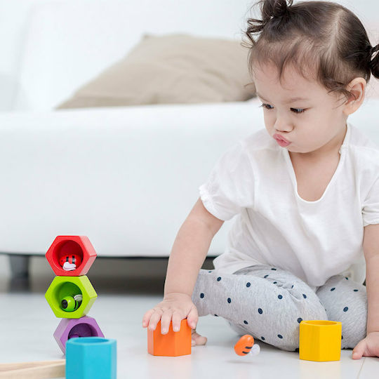 Plan Toys Βρεφικό Παιχνίδι Παιχνίδι Κυψέλες από Ξύλο για 36+ Μηνών