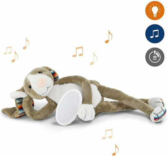 Zazu Sleep Toy Bo Bunny made of Fabric with White Noise and Light for 0++ Months