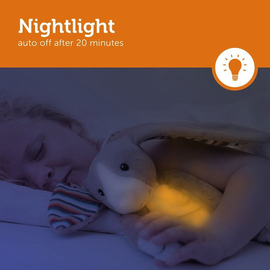 Zazu Sleep Toy Bo Bunny made of Fabric with White Noise and Light for 0++ Months