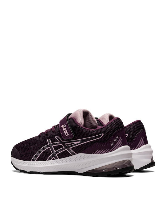 GT-1000 11 PS Kids Sports Shoes Running with Hoop & Loop Closure Purple