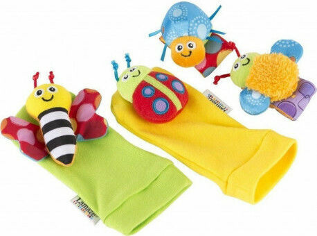 Lamaze Βρεφικό Παιχνίδι Gardenbug Foot Finder & Wrist Rattle Set από Ύφασμα με Ήχους για Νεογέννητα