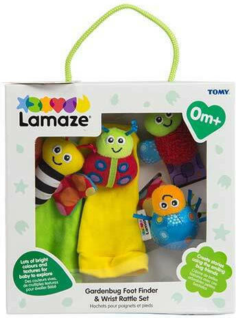 Lamaze Βρεφικό Παιχνίδι Gardenbug Foot Finder & Wrist Rattle Set από Ύφασμα με Ήχους για Νεογέννητα