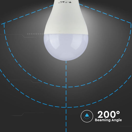 V-TAC VT-2017 Λάμπα LED 17W 130mm για Ντουί E27 και Σχήμα A65 Θερμό Λευκό 1521lm