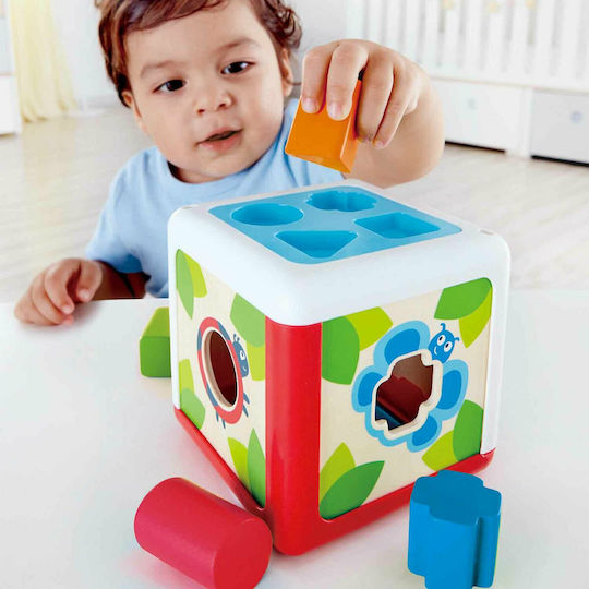 Hape Παιχνίδι Ταξινόμησης Σχημάτων Early Explorer Shape Sorting Box Garden από Ξύλο για 12+ Μηνών
